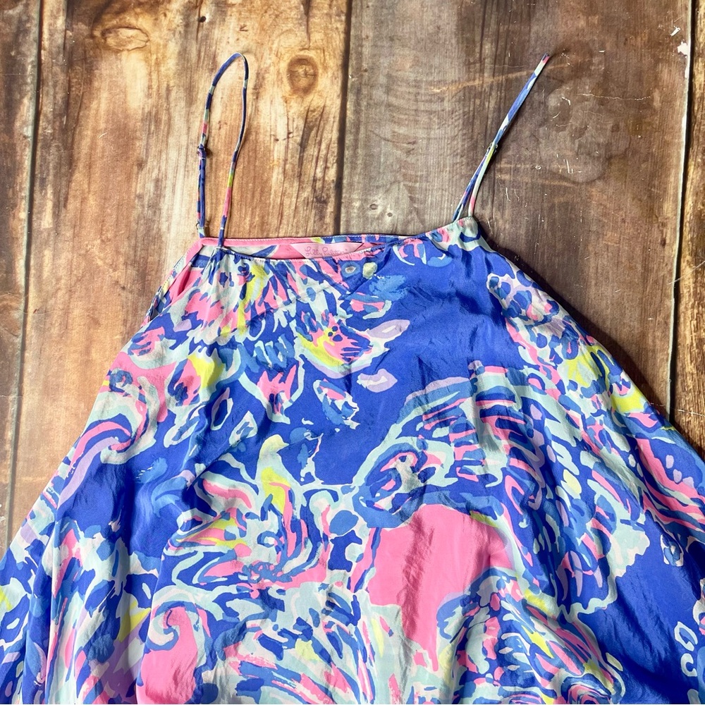 Lilly Pulitzer Silk Kimi Dress. Coastal Retreat. Size XXS - Picture 5 of 7